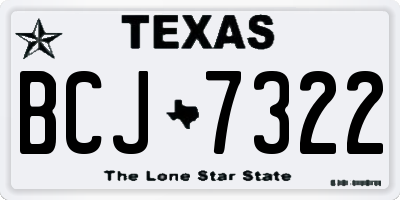 TX license plate BCJ7322