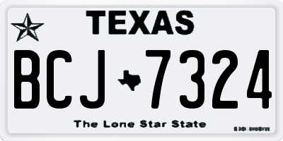 TX license plate BCJ7324