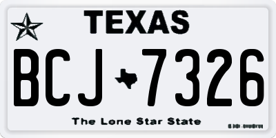 TX license plate BCJ7326