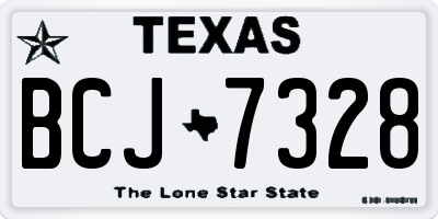 TX license plate BCJ7328