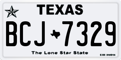 TX license plate BCJ7329