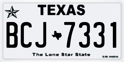 TX license plate BCJ7331