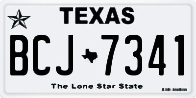 TX license plate BCJ7341