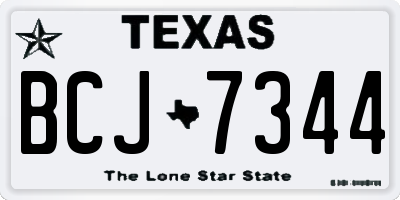 TX license plate BCJ7344