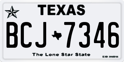 TX license plate BCJ7346