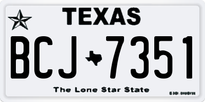 TX license plate BCJ7351