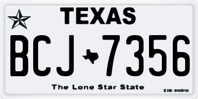 TX license plate BCJ7356