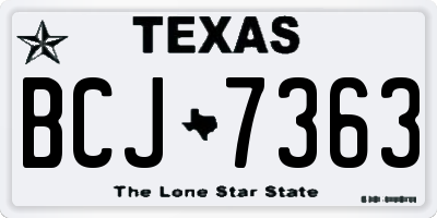 TX license plate BCJ7363