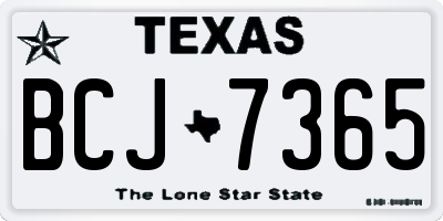 TX license plate BCJ7365