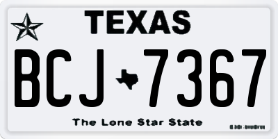 TX license plate BCJ7367