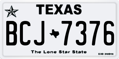 TX license plate BCJ7376