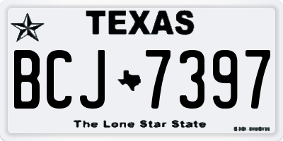 TX license plate BCJ7397