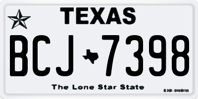TX license plate BCJ7398