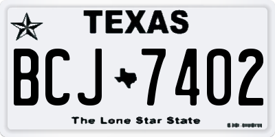 TX license plate BCJ7402
