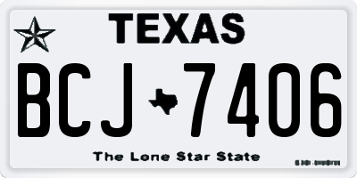 TX license plate BCJ7406