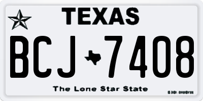 TX license plate BCJ7408