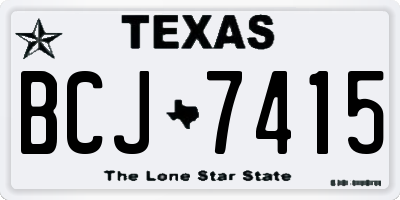 TX license plate BCJ7415