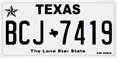 TX license plate BCJ7419