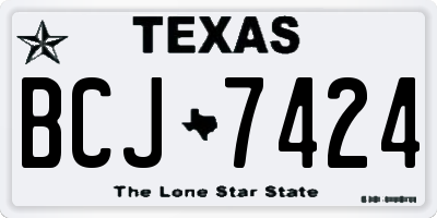 TX license plate BCJ7424