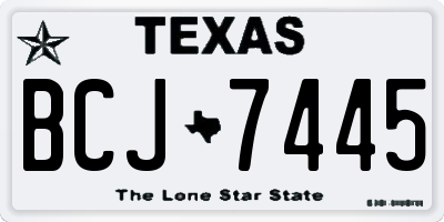 TX license plate BCJ7445