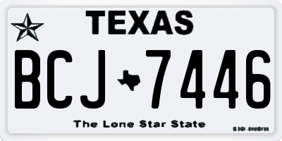 TX license plate BCJ7446