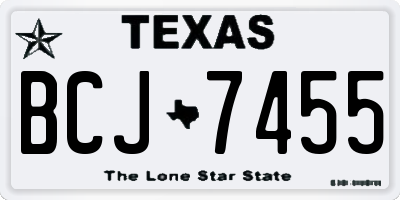 TX license plate BCJ7455