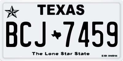 TX license plate BCJ7459