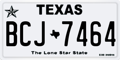 TX license plate BCJ7464