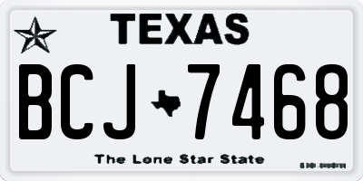 TX license plate BCJ7468