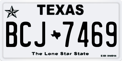 TX license plate BCJ7469