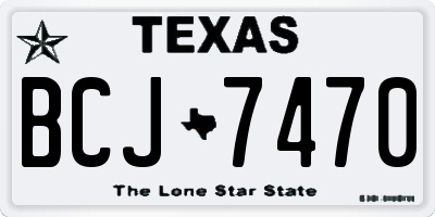 TX license plate BCJ7470