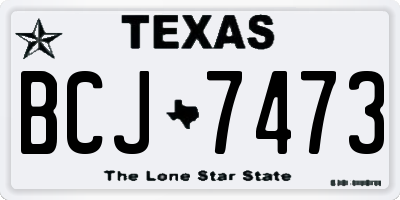 TX license plate BCJ7473