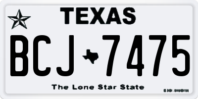TX license plate BCJ7475