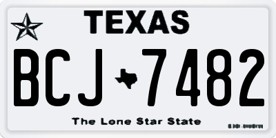 TX license plate BCJ7482