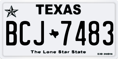 TX license plate BCJ7483