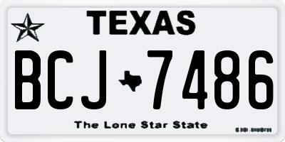 TX license plate BCJ7486