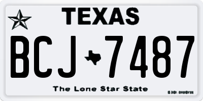 TX license plate BCJ7487