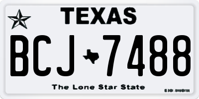 TX license plate BCJ7488