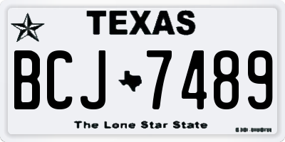 TX license plate BCJ7489