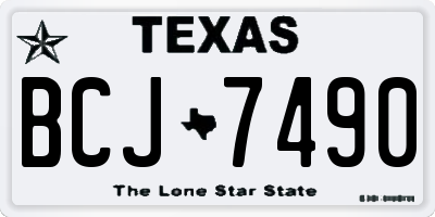TX license plate BCJ7490