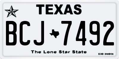 TX license plate BCJ7492