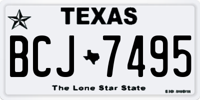 TX license plate BCJ7495