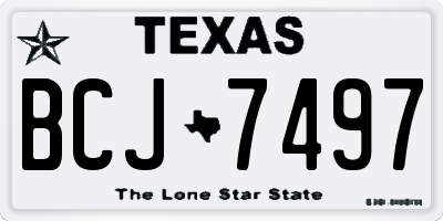 TX license plate BCJ7497