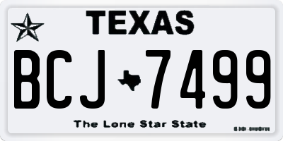 TX license plate BCJ7499