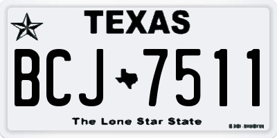 TX license plate BCJ7511