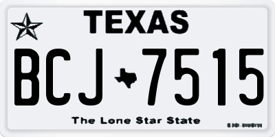 TX license plate BCJ7515