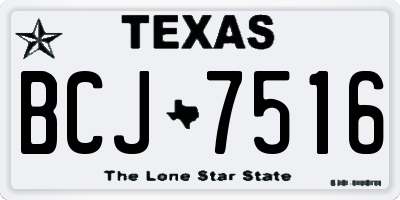 TX license plate BCJ7516