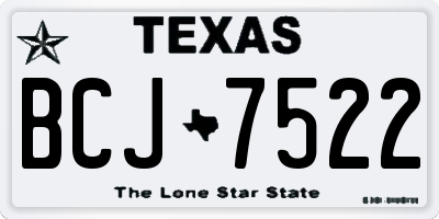 TX license plate BCJ7522