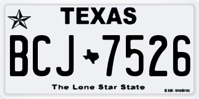 TX license plate BCJ7526