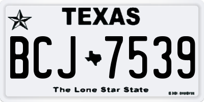 TX license plate BCJ7539
